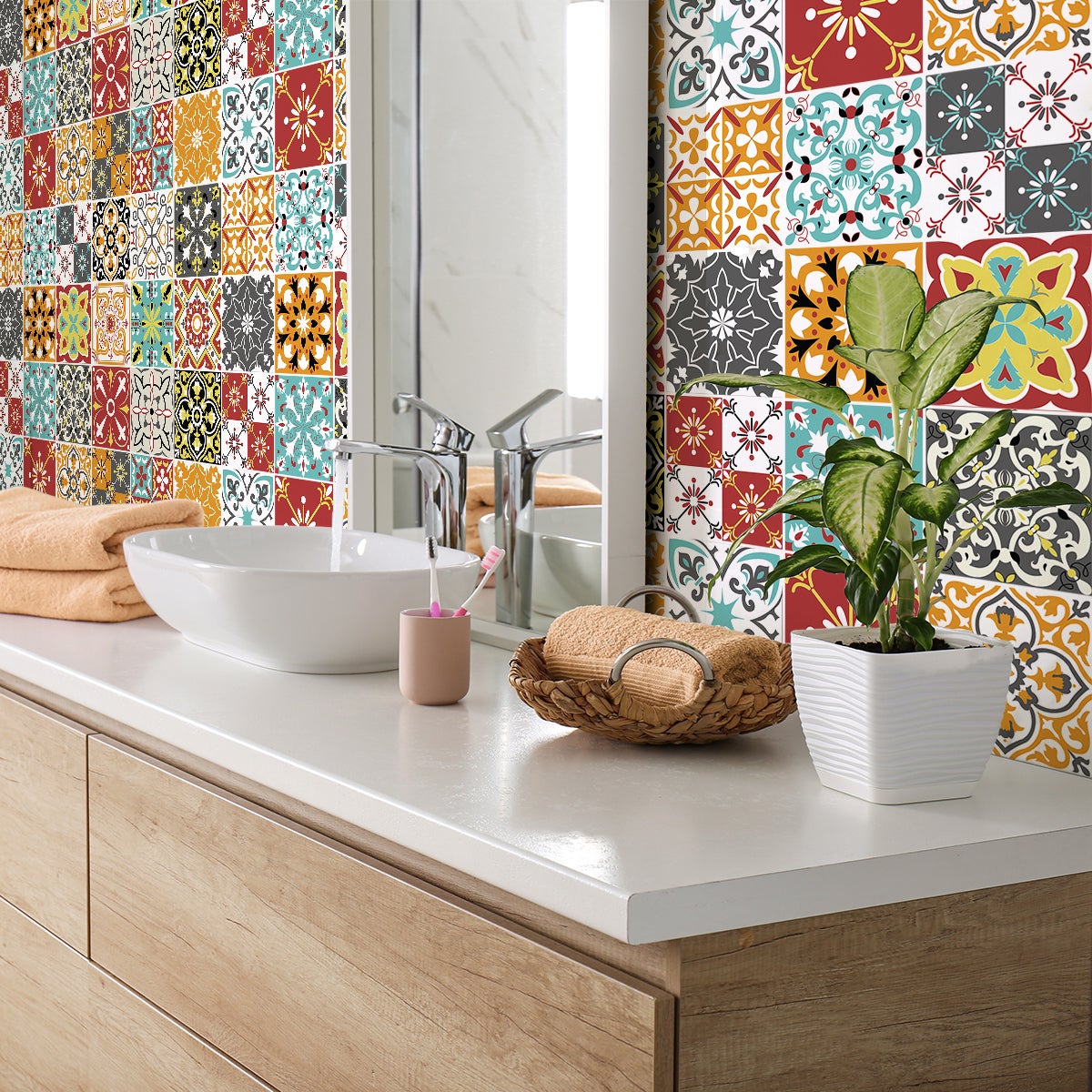 24 adesivi piastrelle oriana - Sticker adesivo - adesivi murali - 24stickers15x15cm - 3