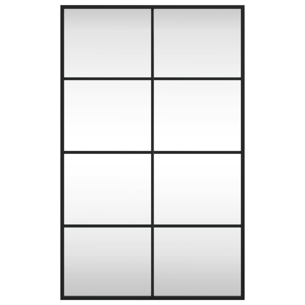 Miroir mural noir 50x80 cm rectangulaire fer - 3