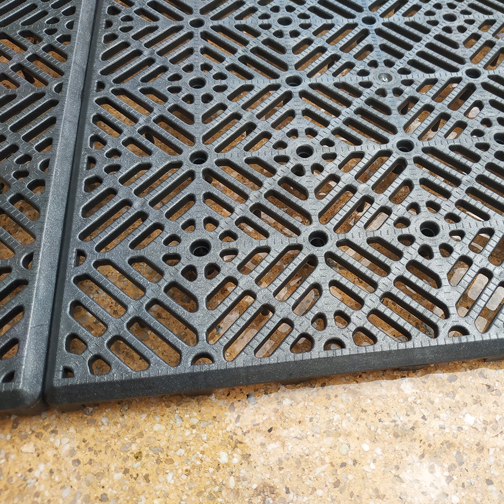 Loseta económica antihumedad (Gris Forja)- Baldosa para colocar bajo piscinas, en terrazas y zonas húmedas. Medidas 30 x 30 x 1,5 cm - 5