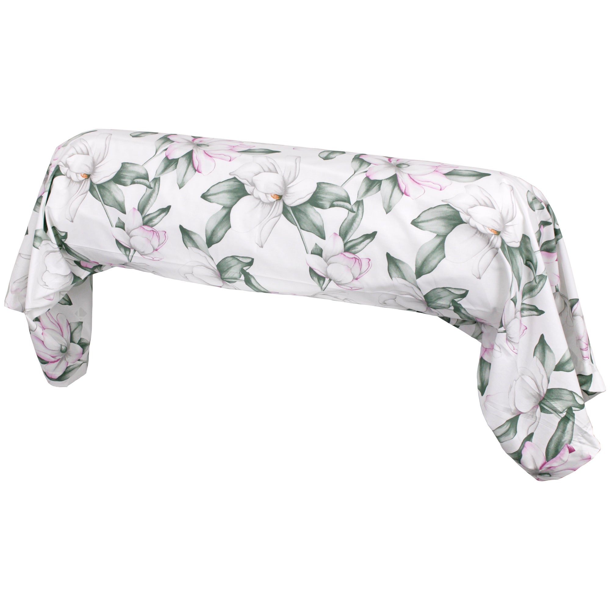 Linnea Taie De Traversin 240x43 Cm Percale 100% Coton BEL AMOUR Jaune - Motif Fleurs Et Papillons