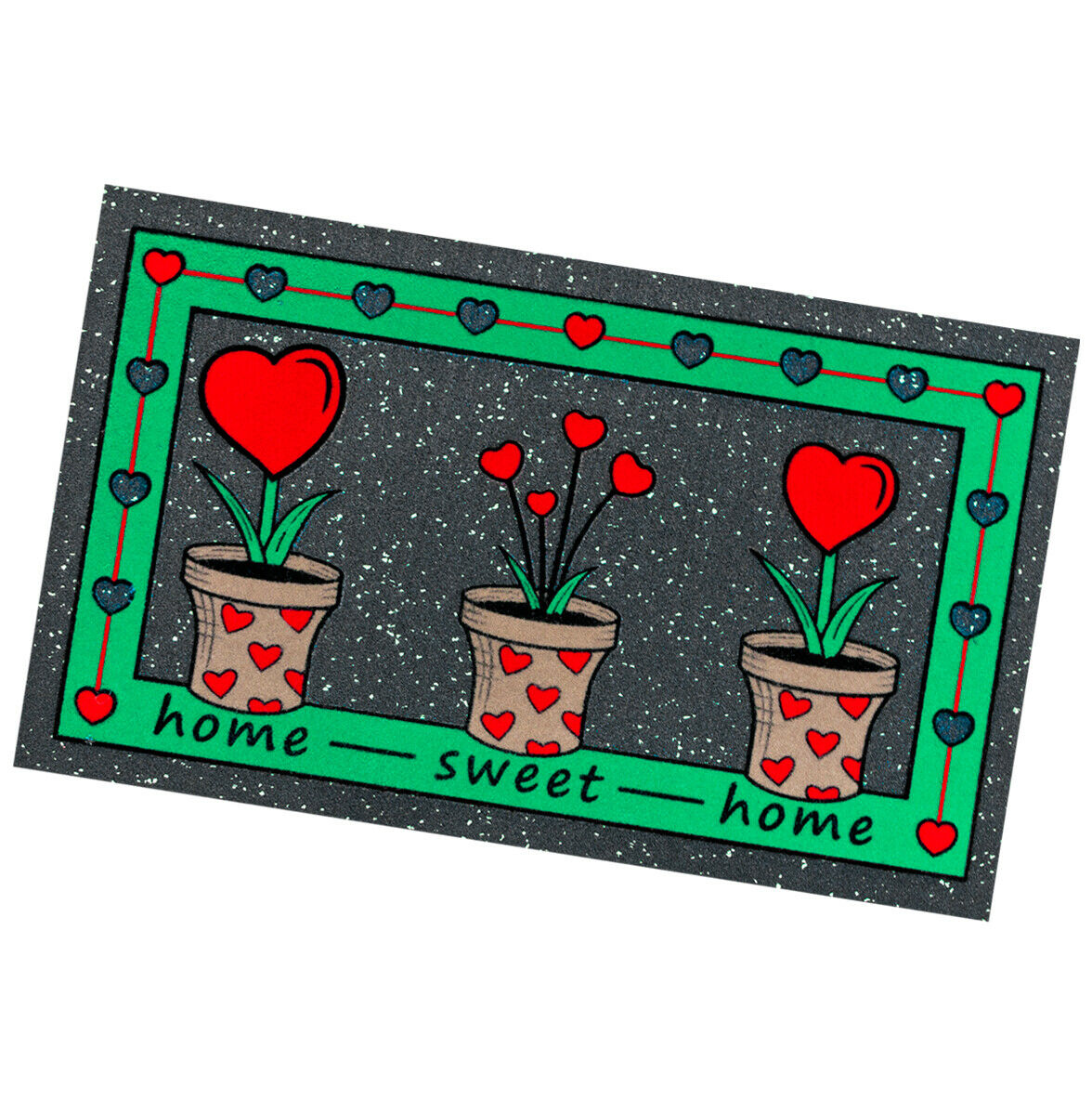 Felpudo de goma reciclado 40x70 cm antideslizante entrada casa para resistente multicolor rectangular dib_f