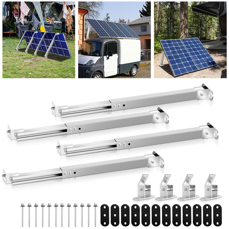 Gancio Regolabile Per Tetto In Acciaio Inox Per Pannelli Fotovoltaici, 3 Posizioni, Base 60x140x4 Mm, Altezza 130 Mm, Per Tegole E Coppi, Fissaggio Impianti Solari