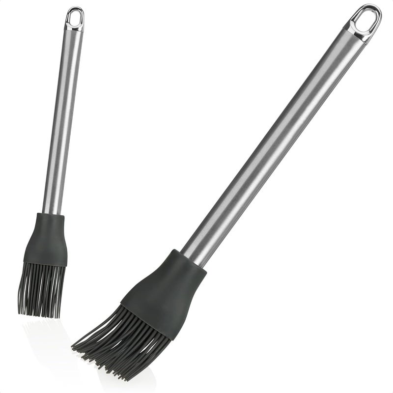 2x silikonowy pędzelek do gotowania - pędzelek do glazurowania do kuchni - pomoc w gotowaniu i pieczeniu do glazurowania i szczotkowania (2x szpilka)