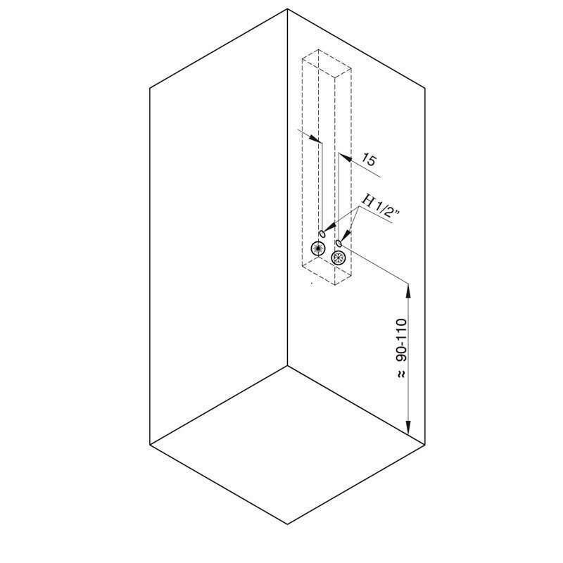 Colonne de Douche DUERO Chromée - Ensemble de Douche Design Moderne avec Douche de Tête et Douchette à Main - 6