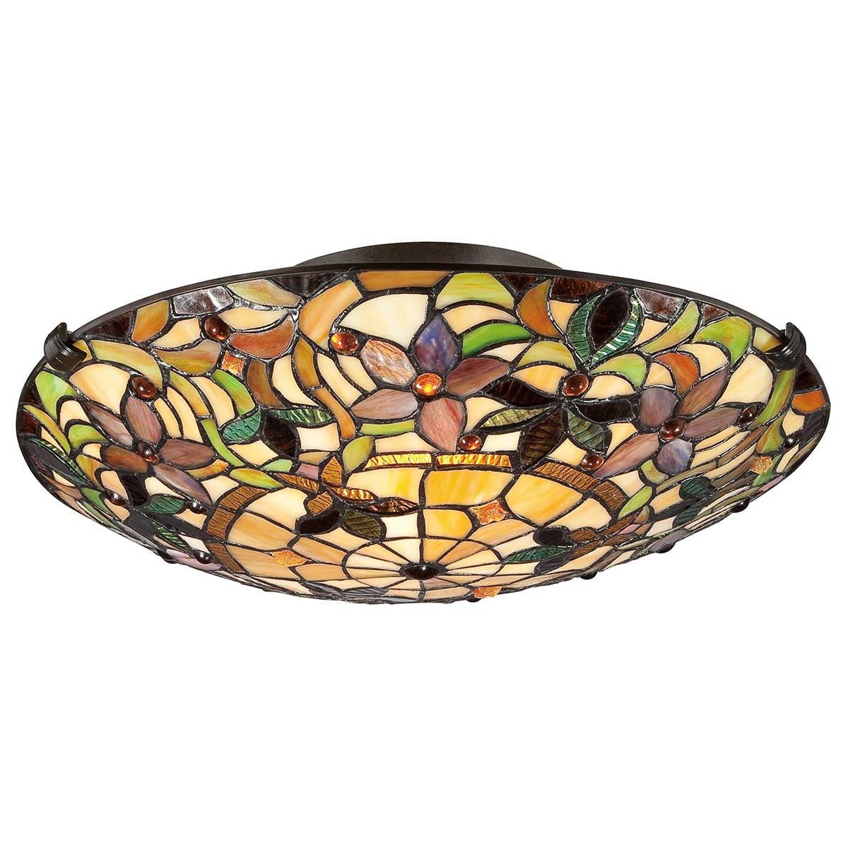 Plafon witrażowy Kami multikolor 2xE27x60W wym: 15,1x42,1x42,1 cm IP20 Quoizel