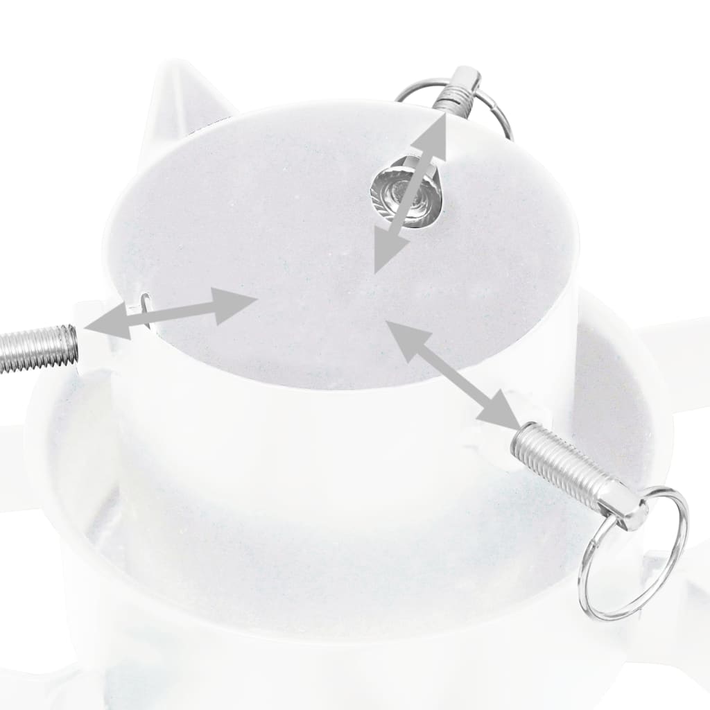 Suporte para árvore de Natal branco 47x47x13,5 cm - 5