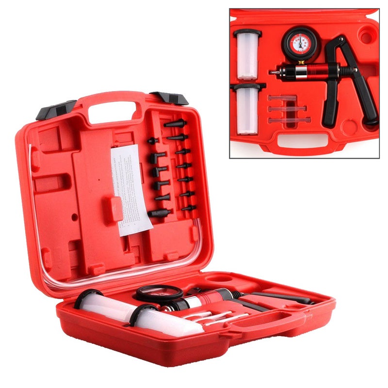 Kit Purgeur Frein Pour Voiture Et Moto. Pompe à Vide Tenu Dans La Main