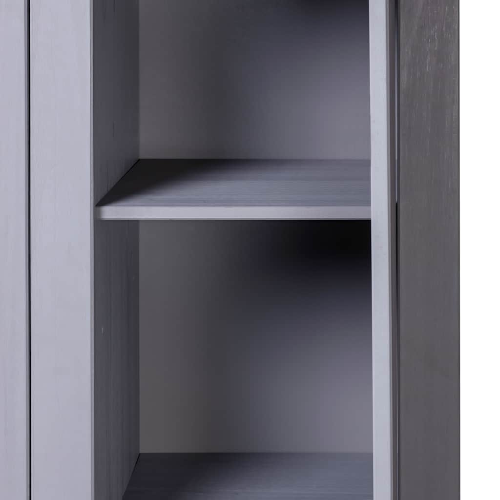 Garde-robe 3 portes Gris 118x50x171,5 cm Pin Assortiment Panama vidaXL - 8