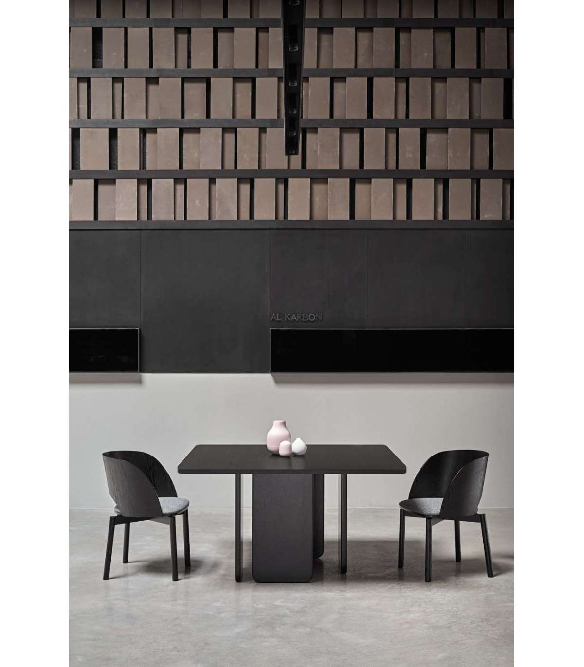 Mesa cuadrada para cocina o comedor modelo Arq acabado negro, 137cm ...