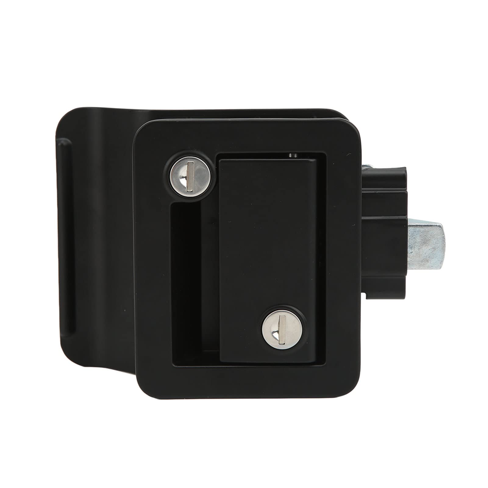 Serratura di sicurezza per porta d'ingresso per camper, serratura a scatto incorporata in lega di alluminio per roulotte (nero) - 4