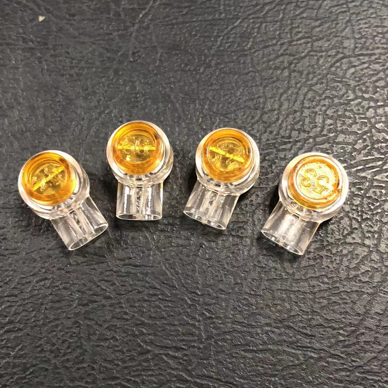 Connecteurs Épissure UY câble, Connecteurs de Câble Téléphonique, Connecteur de Regroupement 2 Ports / 2 noyaux 100 pièces （Orange） - 2