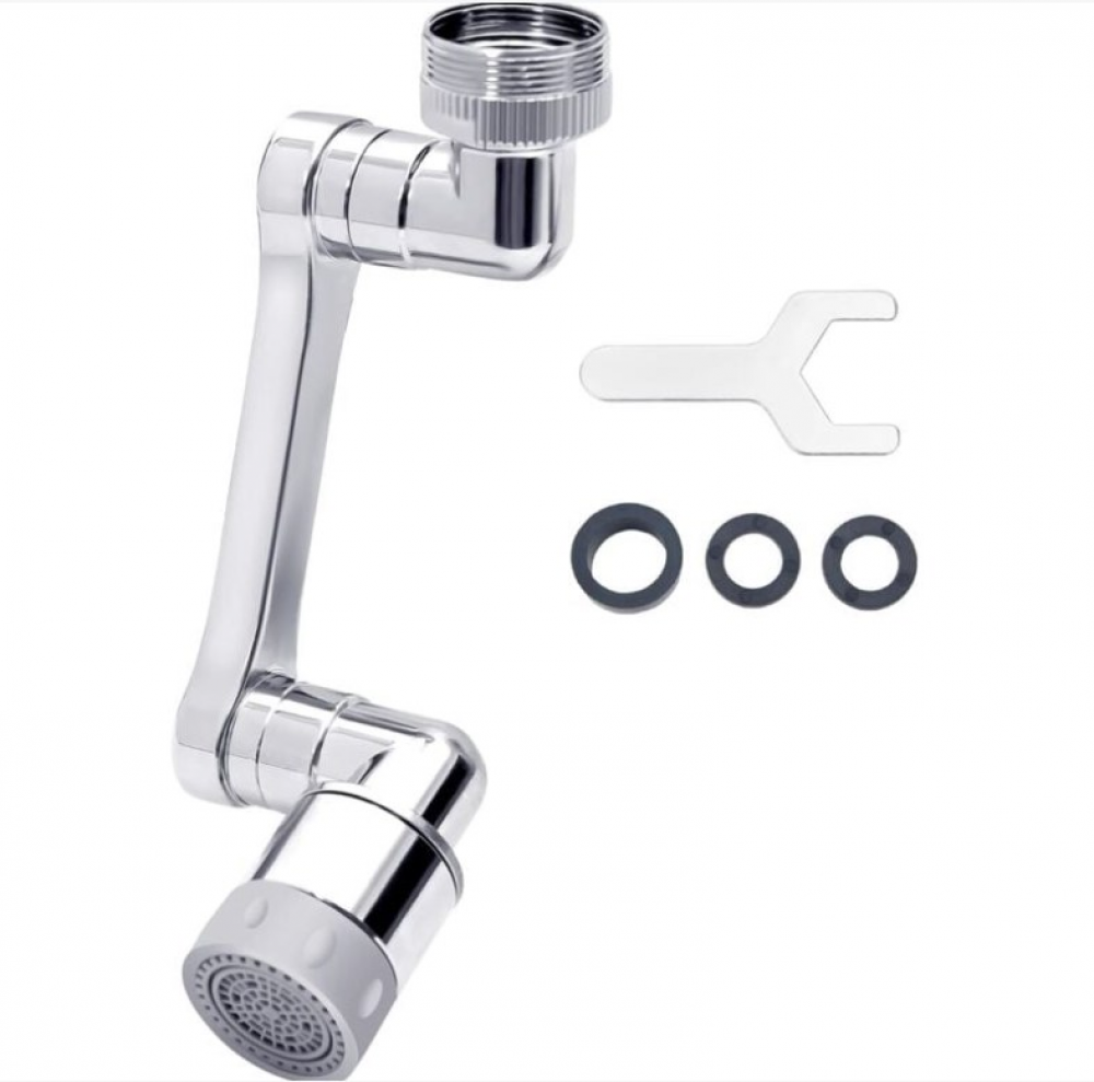 Obrotowa przedłużka kranu 1080°, osłona przeciwbryzgowa, obrotowa głowica natryskowa do kuchni - dwa tryby przepływu wody