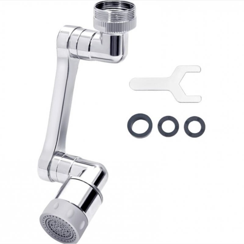 Obrotowa przedłużka kranu 1080°, osłona przeciwbryzgowa, obrotowa głowica natryskowa do kuchni - dwa tryby przepływu wody