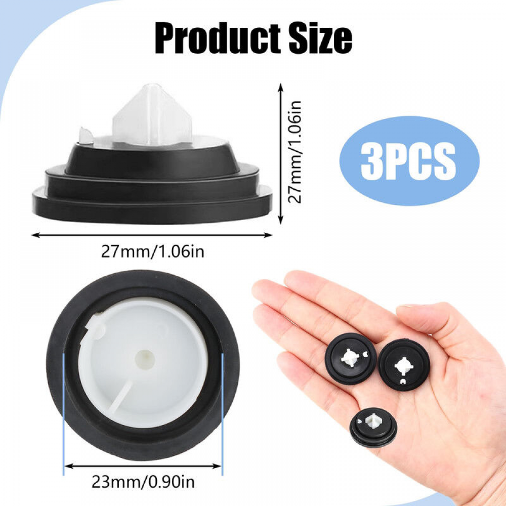 Lot de 3 Membrane Robinet Flotteur pour Siamp Alimentation Basse valve à boisseau sphérique pour Siamp Diaphragme Joint pour WC - 3