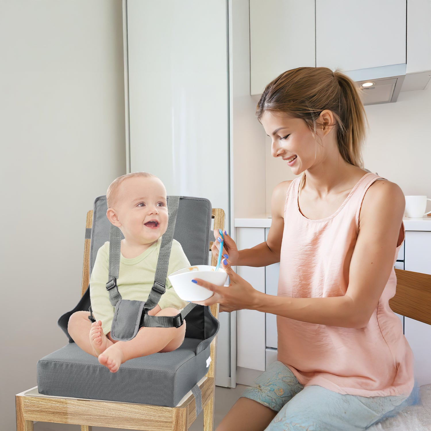 RéHausseur De Chaise BéBé Éponge haute densité Nomade RéGlable, 6 - 36 Mois Coussin Rehausseur - 9