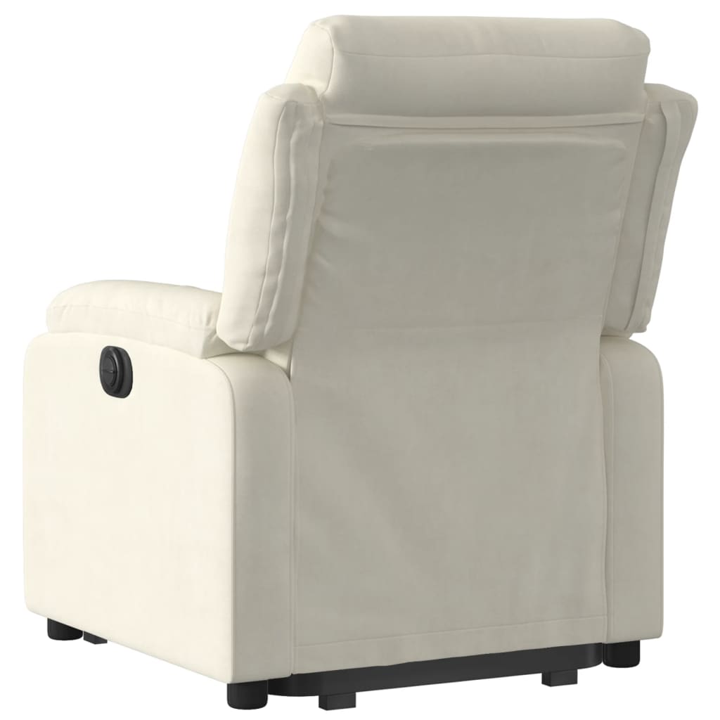 Fauteuil inclinable Crème Velours - 5