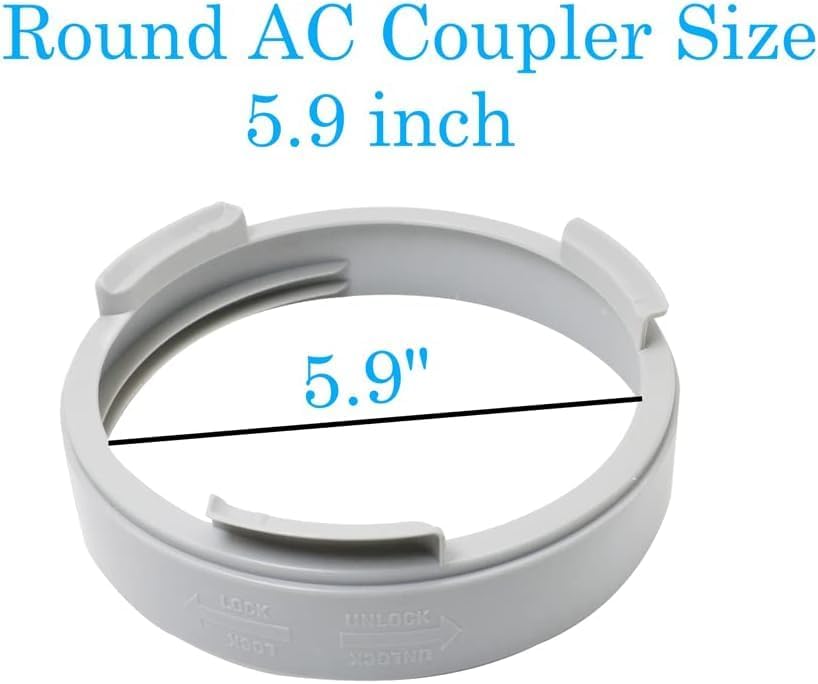 Adaptateur de tuyau de fenêtre pour climatiseur, connecteur de tuyau d'évacuation pour climatiseur portable, - 2