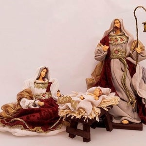 Figurines Playmobil Pour Crèche De Noël - La Sainte Famille (Vierge Marie, Saint Joseph, Enfant Jésus) - Réf. 5719, 3996, 3367 - Occasion