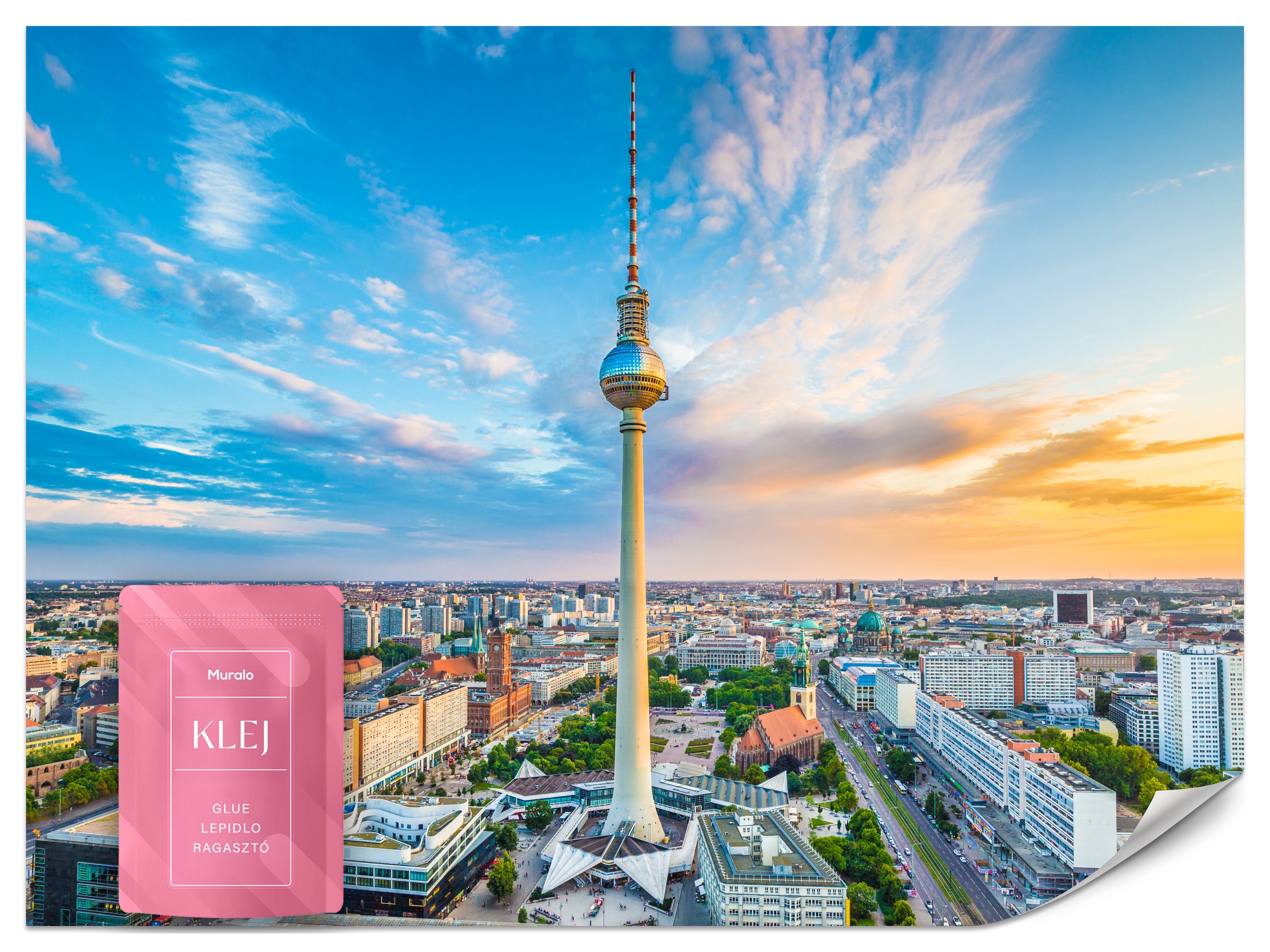 FOTOTAPETA ŚCIENNA DO BIURA WIEŻA TELEWIZYJNA BERLIN PANORAMA 3D 450x315