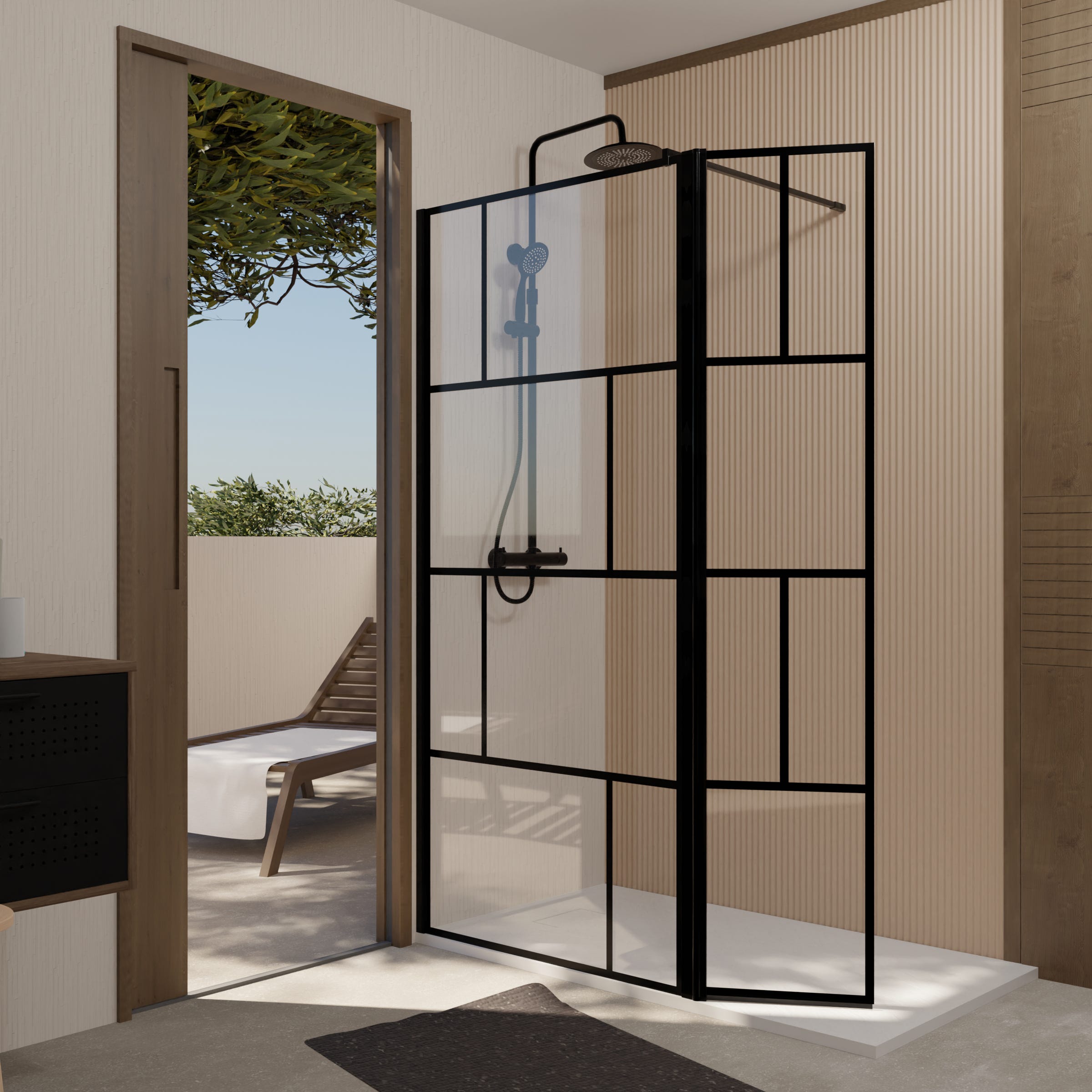Paroi De Douche Avec Volet Pivotant 90 40x195cm Verre 8mm Paroi De Douche Avec Volet Pivotant 90 40x195cm Verre 8mm