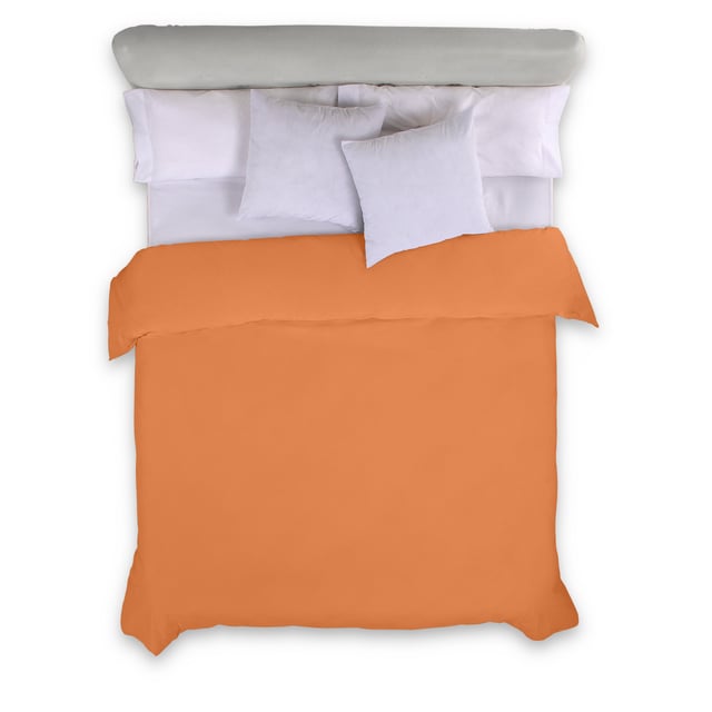 HOUSSE DE COUETTE coloris mangue lit 180/200 (1 pièce)