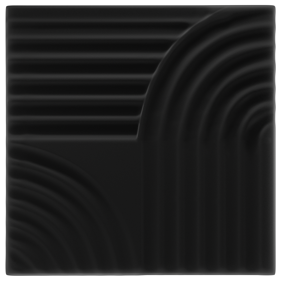 Panel dekoracyjny ścienny XPS 3D LINE STUCCO 50×50 cm black Marbet Design 8 szt.