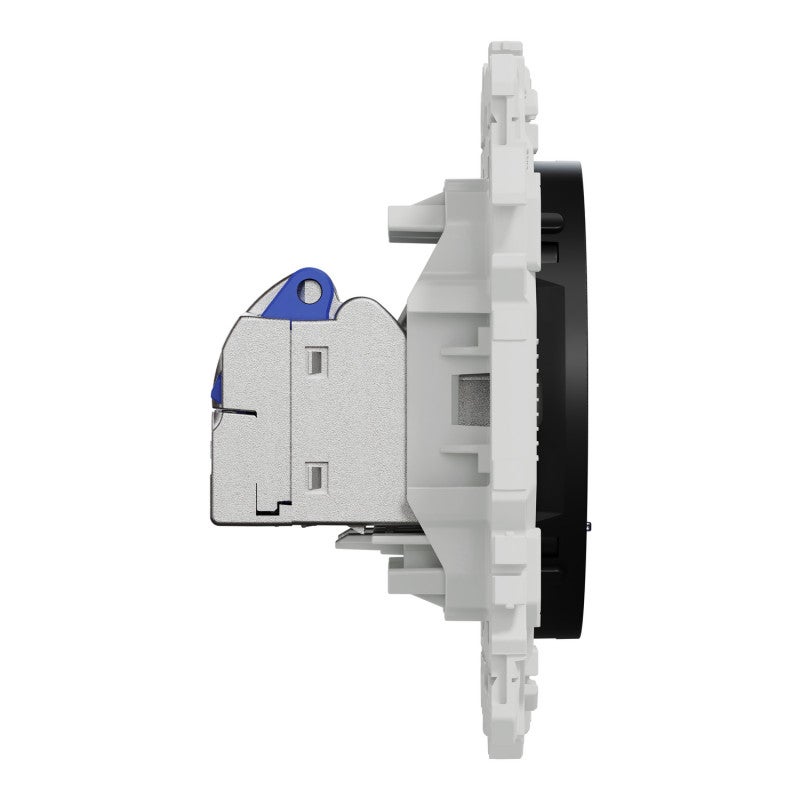 Prise double RJ45 Odace Schneider Electric - Cat.6 - STP - Grade 3TV - Noir Onyx - 3