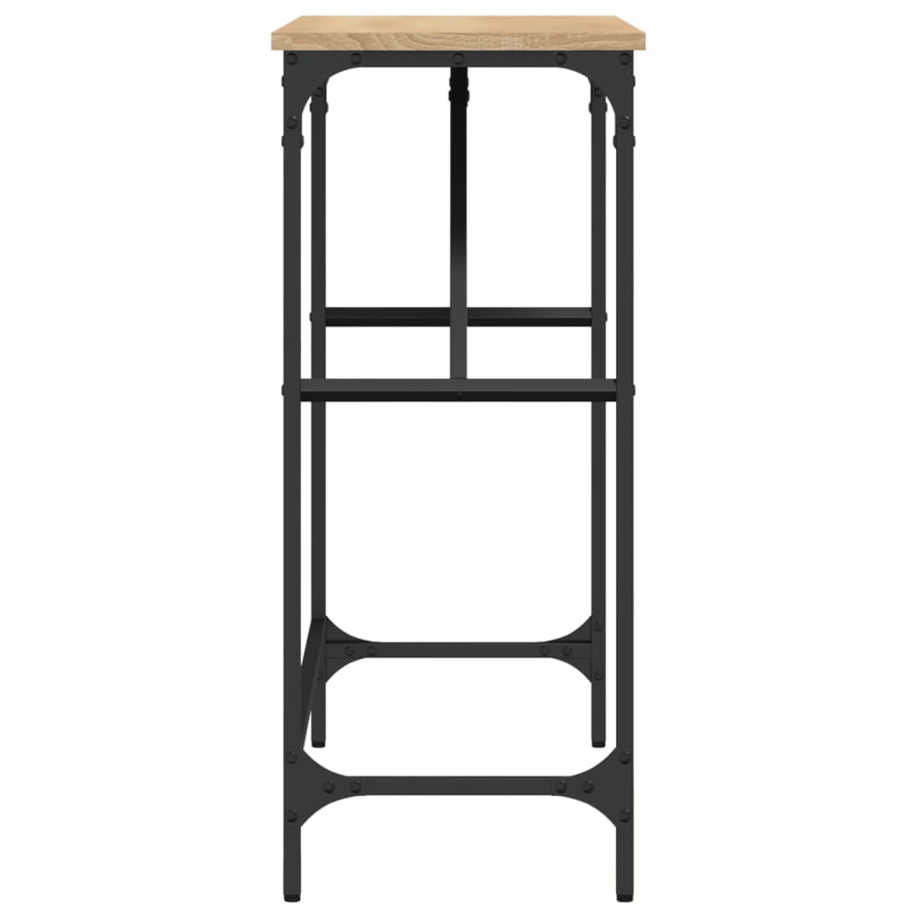 Table console chêne sonoma 100x32x75 cm bois d'ingénierie - 5