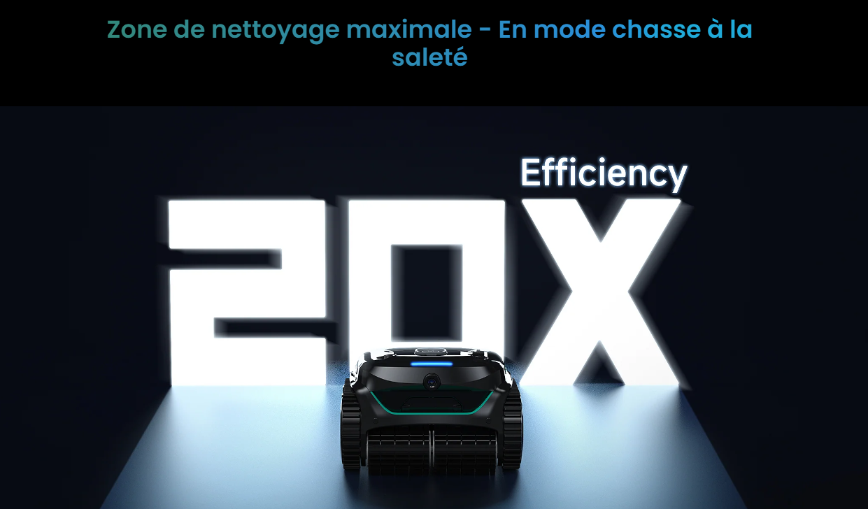 Robot de Piscine Sans Fil WYBOT C2 Vision avec Smart Vision, Navigation Intelligente, 8 Modes de Nettoyage, batterie longue durée - 5