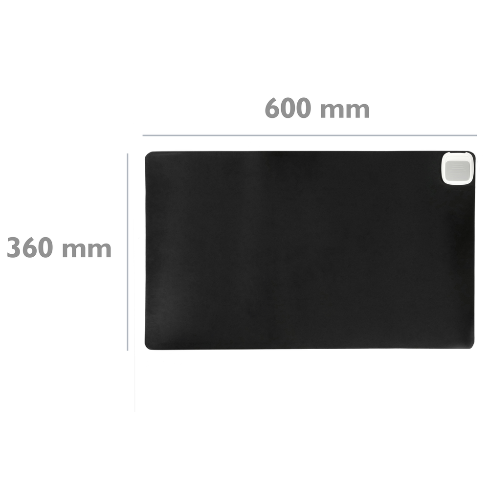 Tapis et surface chauffante moquette thermique pour bureau sol et pieds 60 x 36 cm 65W noir - 3