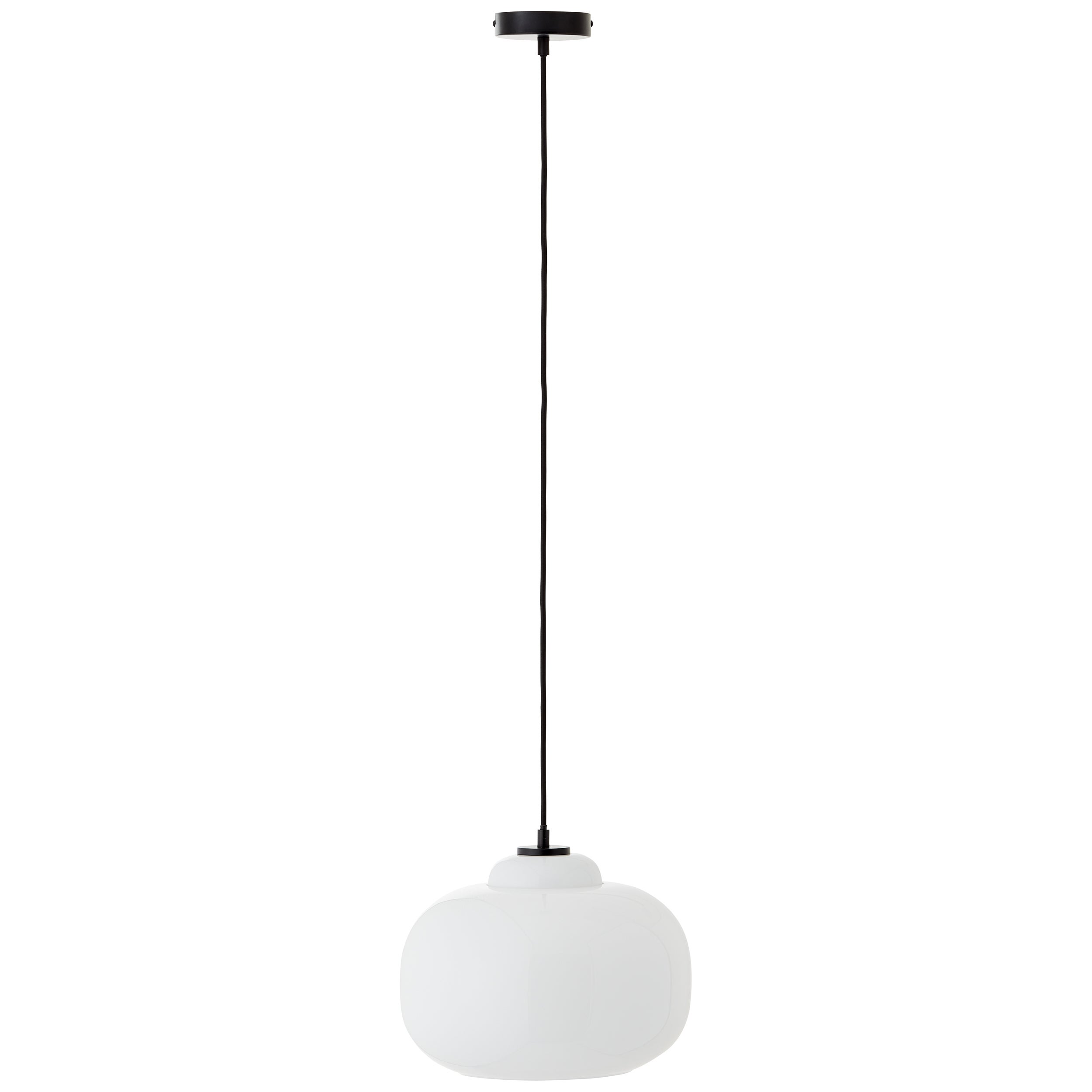 Brilliant Suspension Blop 30cm białe szkło/metal 1x A60, E27, 60 W, pasuje do zwykłej żarówki (brak w zestawie) - 4