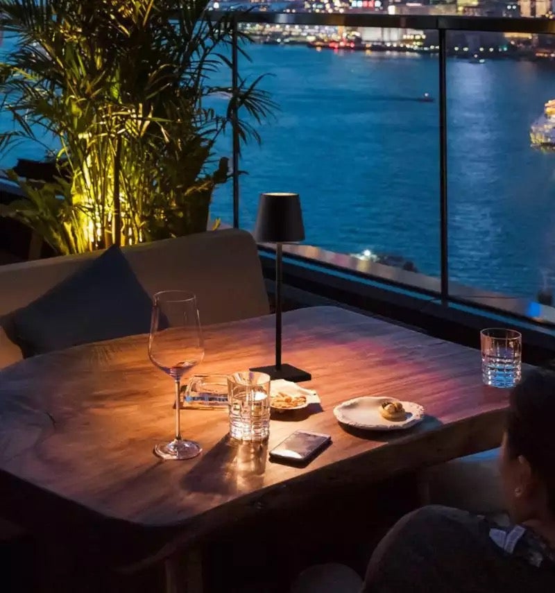 ANTELA Lampada da Tavolo LED Senza Fili Ricaricabile, Dimmer Touch 3000K/4000K/5000K, Lampada da Scrivania Portabile, IP44, per Interni/Esterni, Ristorante/Camera da Letto/Bar, Nero, 20 Pezzi