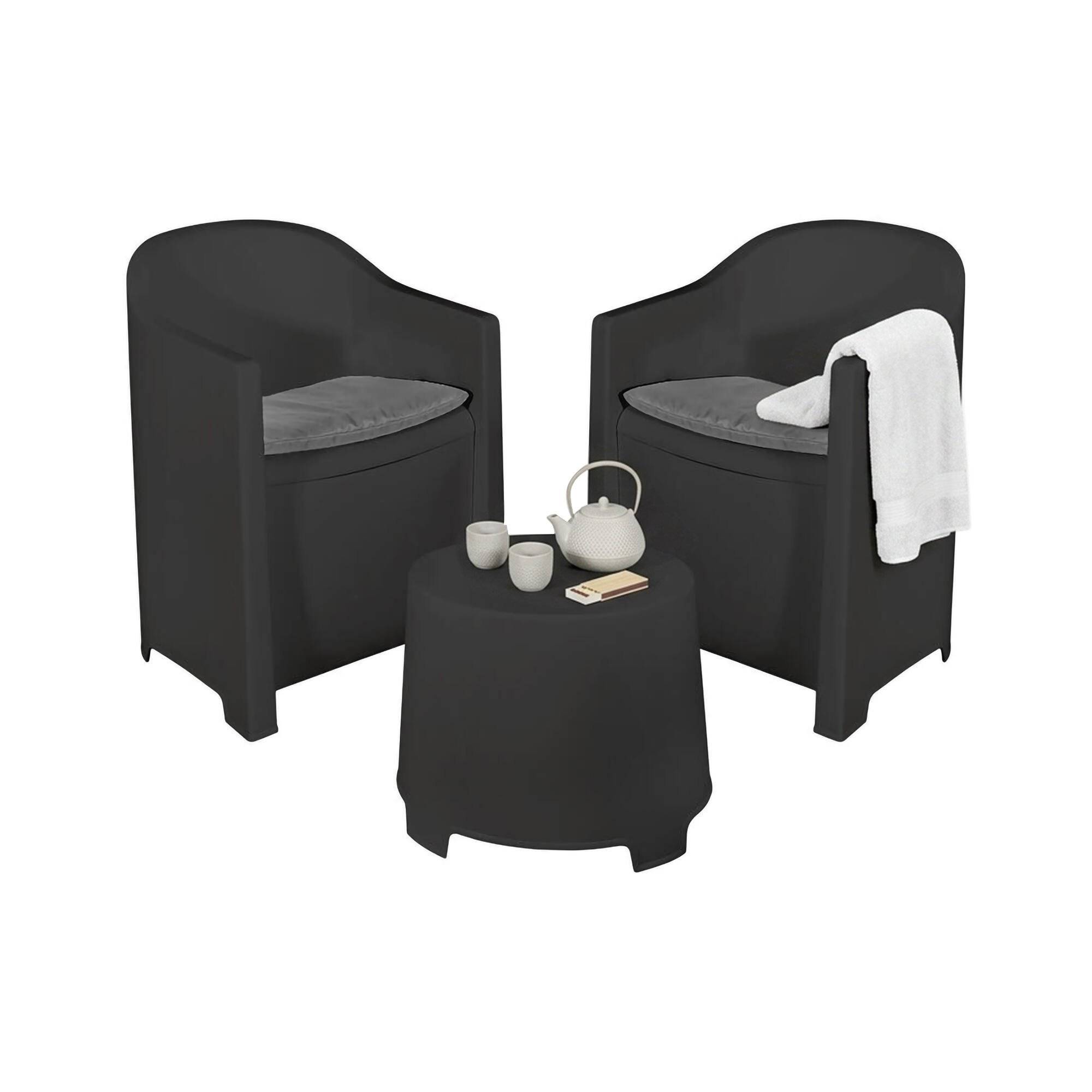 Conjunto de jardim com mesa e dois cadeirões com almofadas / Conjunto de jardim, terraço e exterior - 2