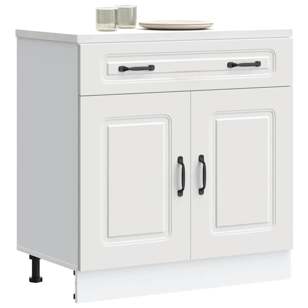 Armoire de cuisine | Meuble de cuisine Kalmar blanc bois d'ingénierie CFW168943 - 2