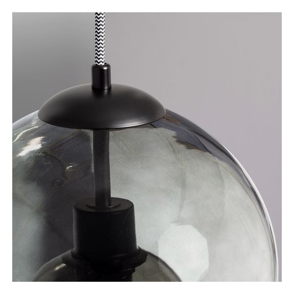 Lustre Suspension Verre Vaca, Noir, Verre,Métal, E27, IP20, 1800 mm x Ø250 mm - 9