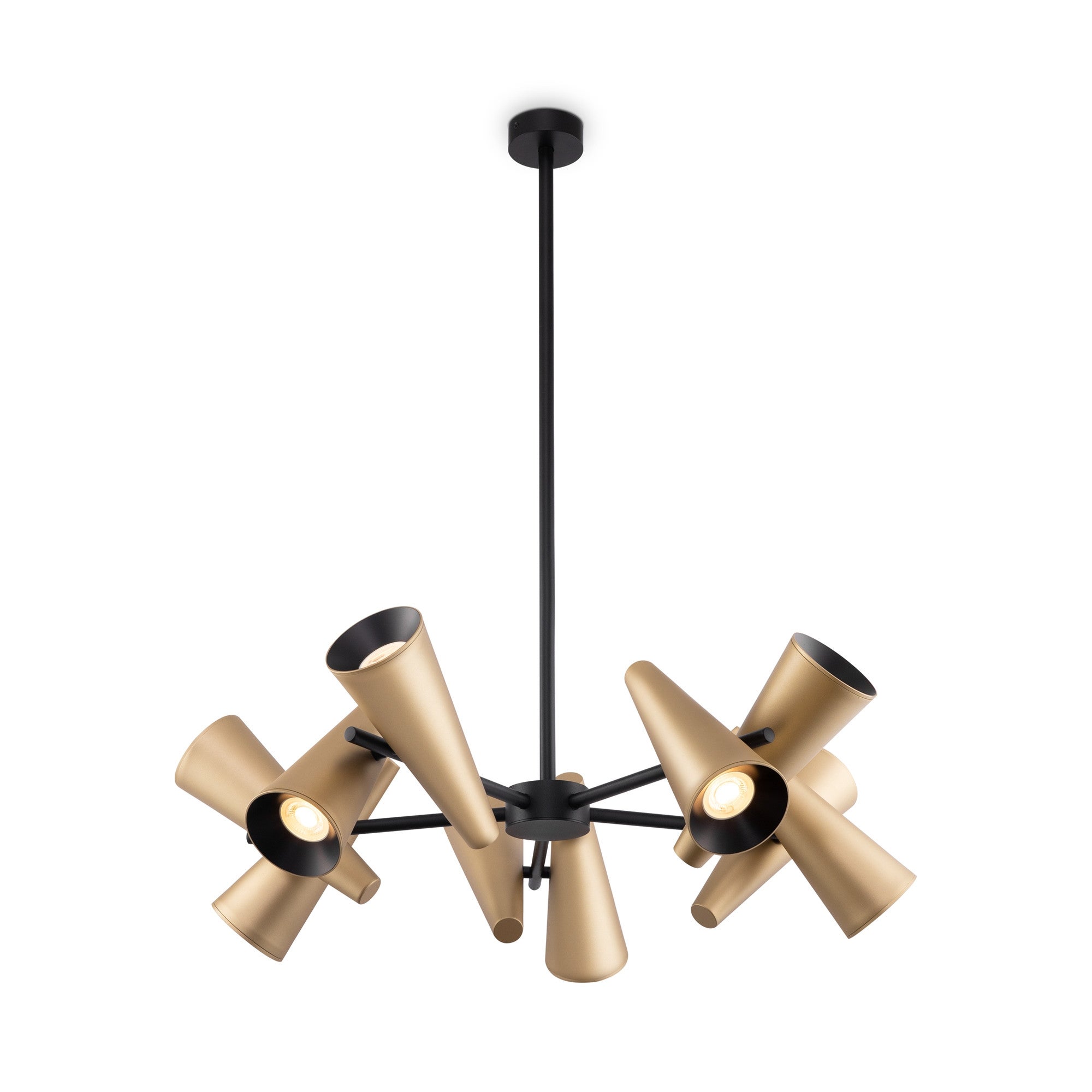 Lampa wisząca Giro mosiężno-złota 10xGU10x50W wym: 85,6 x 69 x 69 cm metal Maytoni