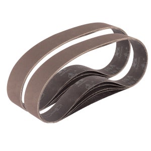 3 Bandes Abrasives Wolfcraft 100x690mm Grain 80 - Pour Ponceuse à Bande Virutex LB31E