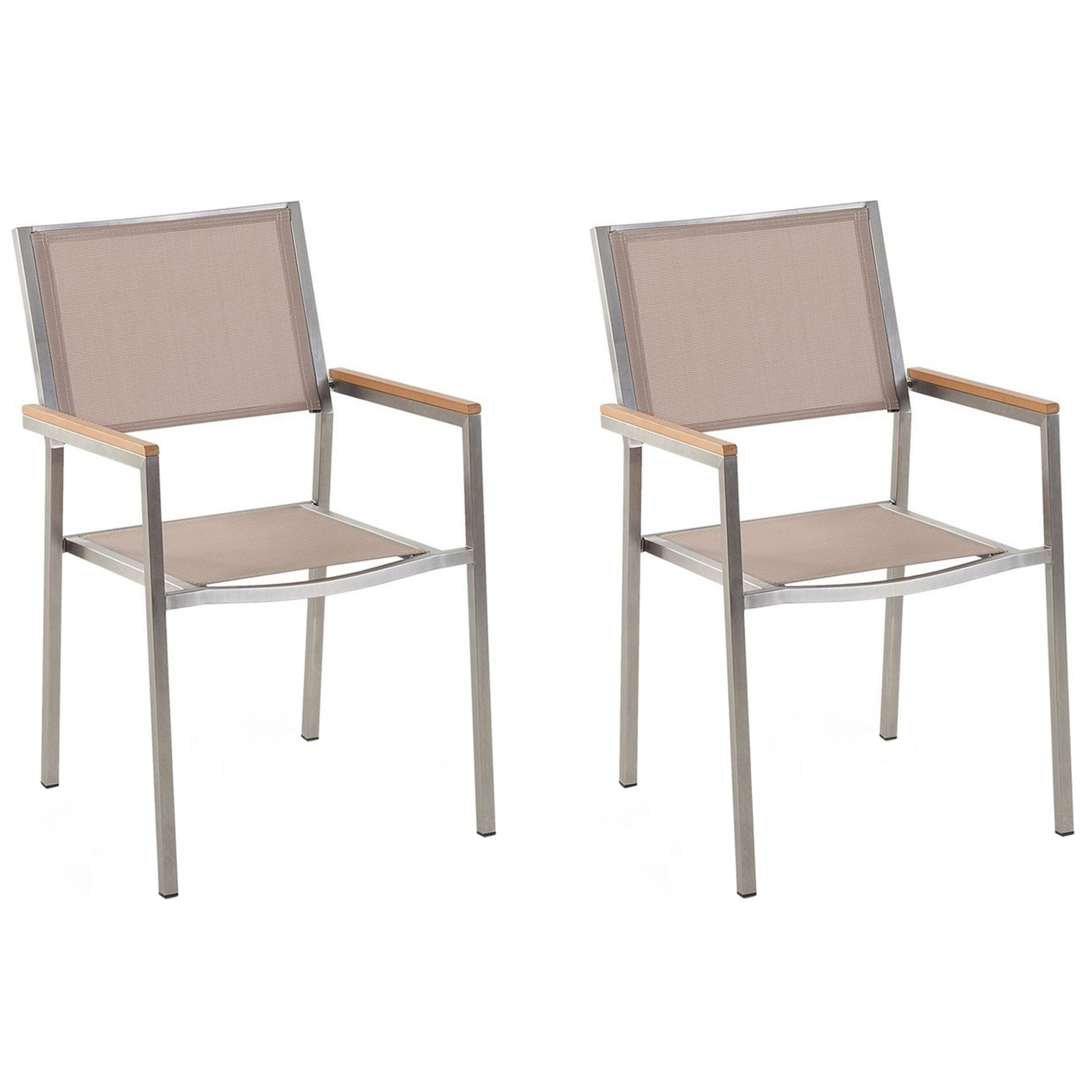 Beliani Conjunto De 2 Taburetes De Metal Negro/dorado 76 Cm