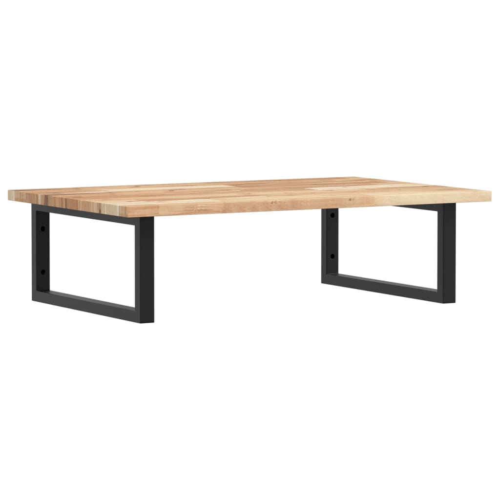 Maison Exclusive - Ripiano a Parete per Lavabo in Acciaio e Massello di Acacia - 2