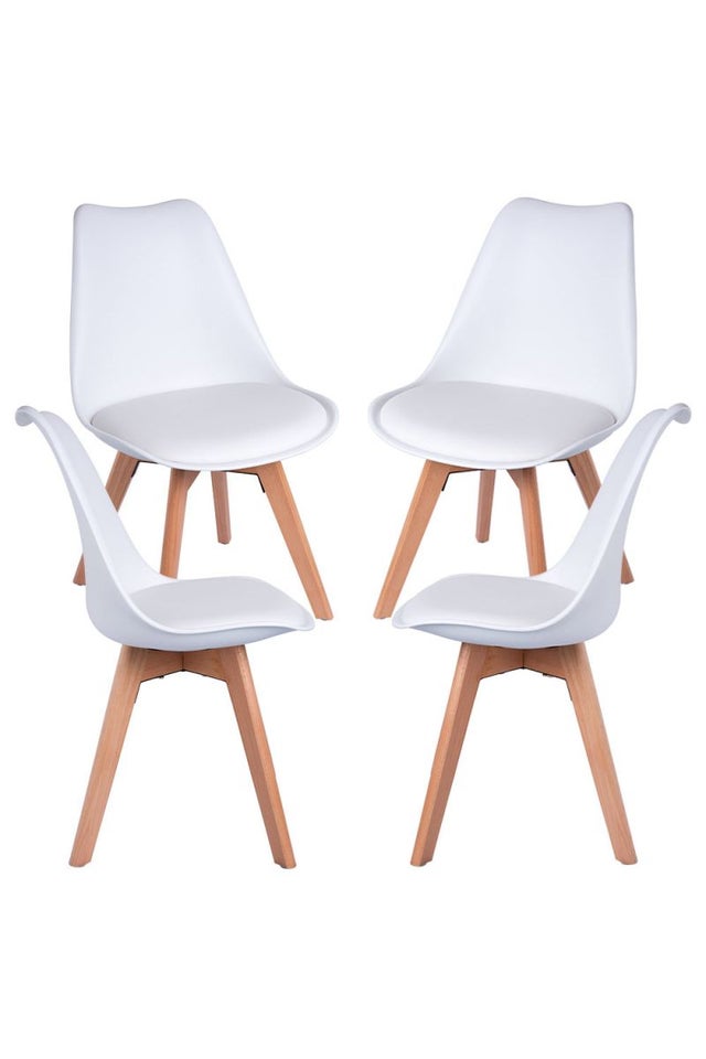 Regalos Miguel - Packs Sillas Comedor - Pack 4 Sillas Synk Basic - Blanco