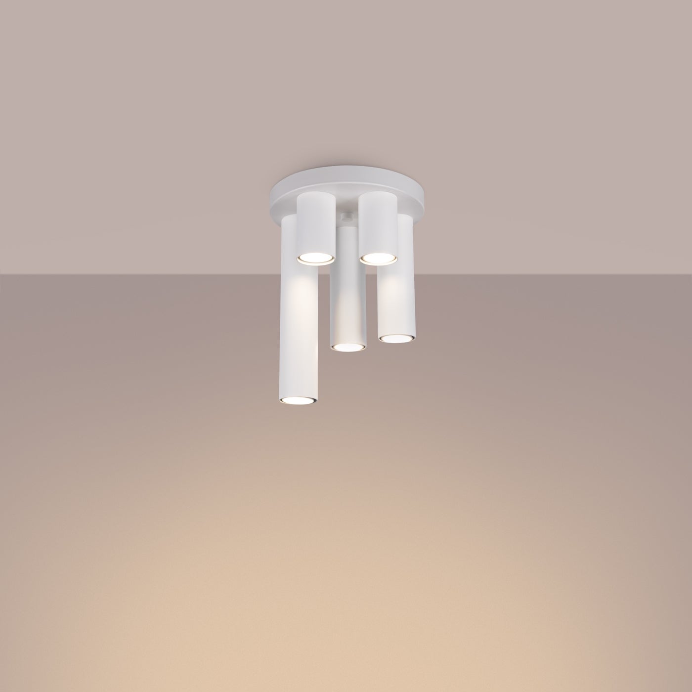 Plafon TORIS 5P biały LED 3000K - 25x25x33cm Sollux