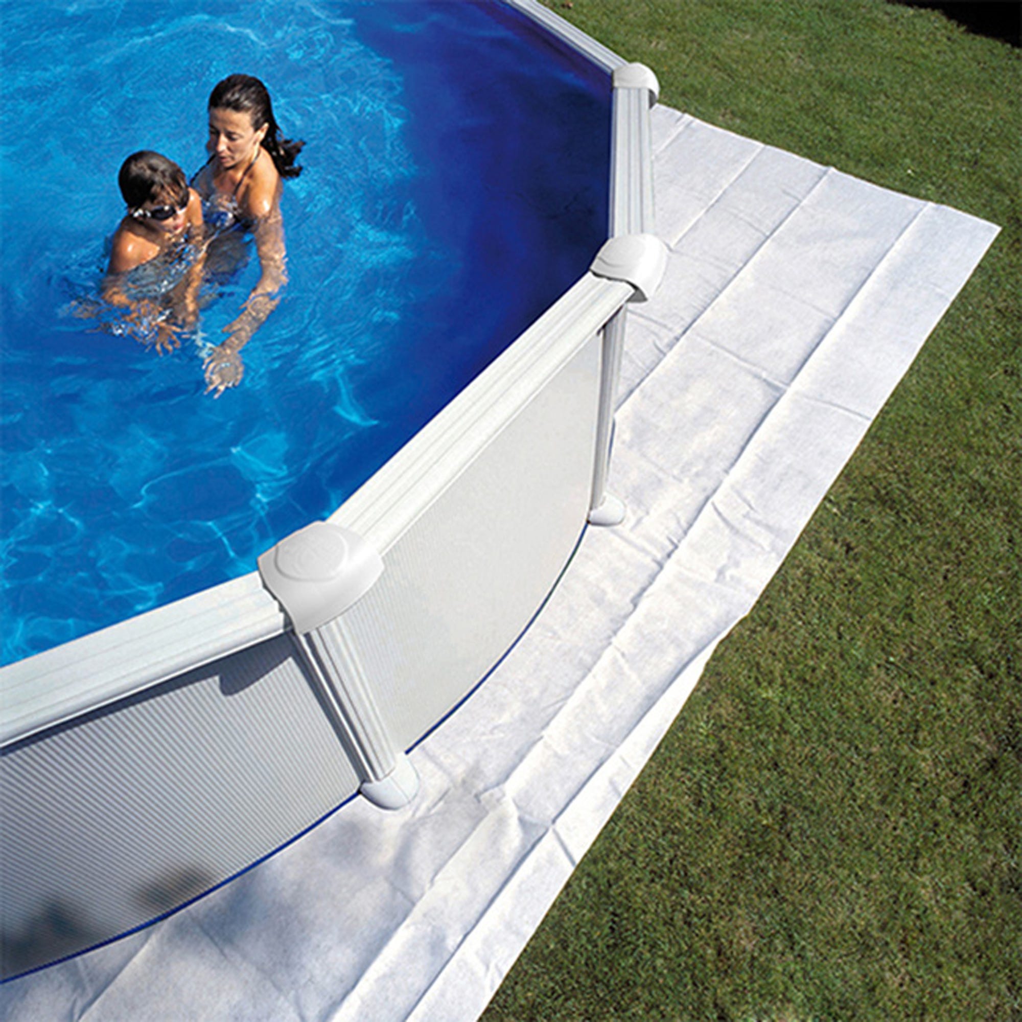 Tapis de sol de protection en polyester pour piscine hors-sol 400x625 cm - 2