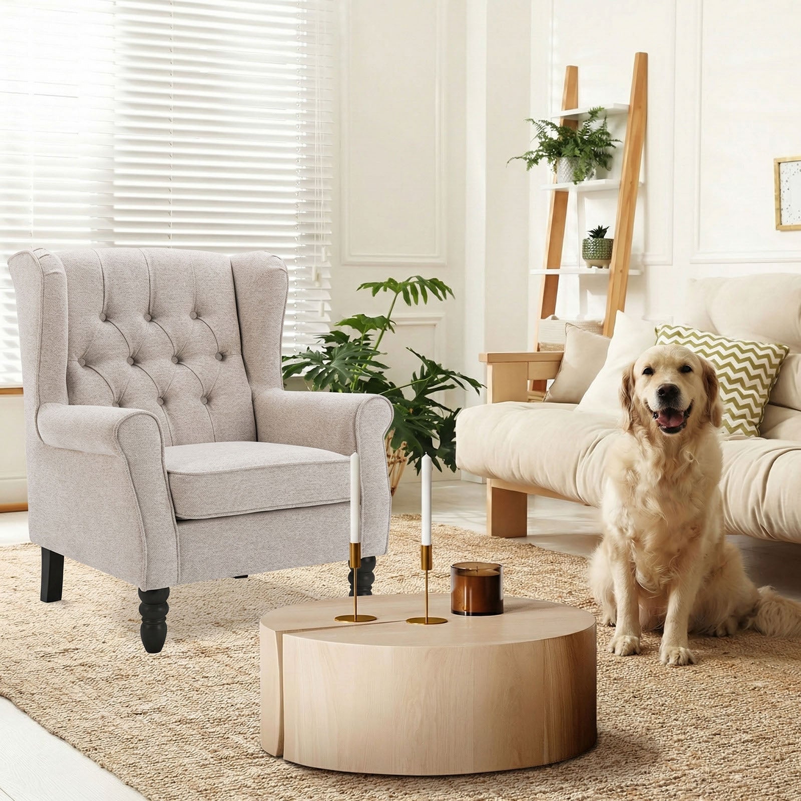 Fauteuil Design Minimaliste, Confort et Style pour Intérieur Moderne, Beige - 7