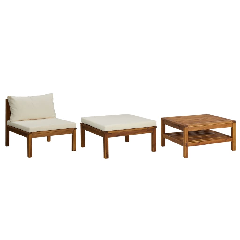 VidaXL Set Divani da Giardino 10 pz con Cuscini Bianchi Legno di Pino | Leroy Merlin