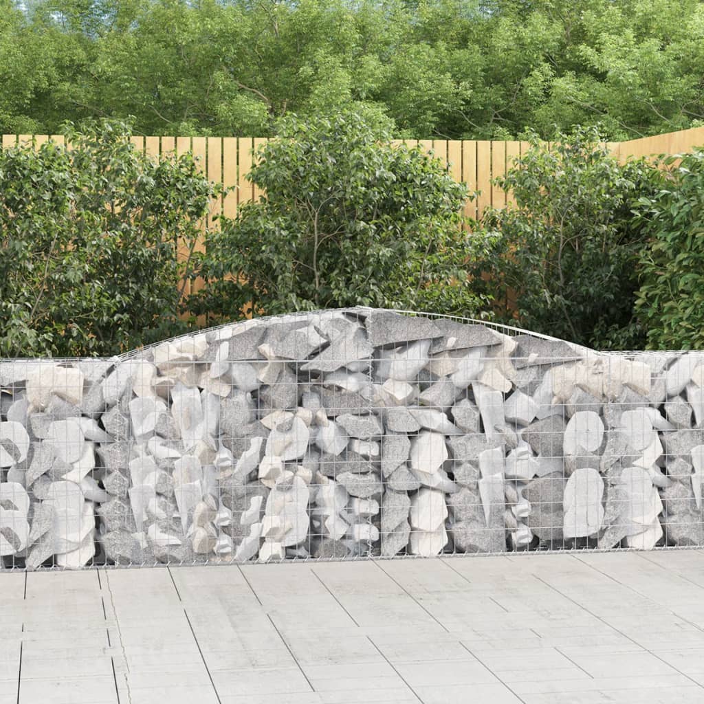Kosze gabionowe, 10 szt, 400x30x100/120cm, galwanizowane żelazo vidaXL
