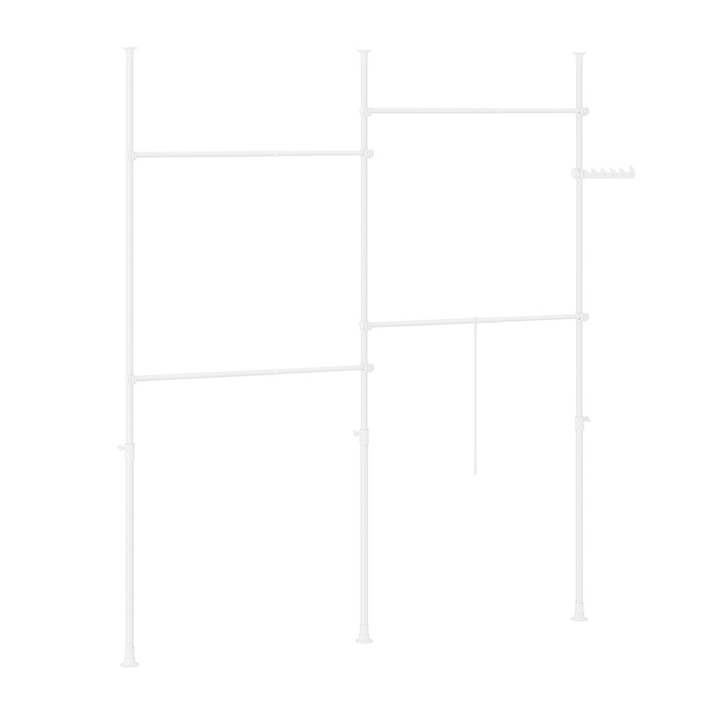 SoBuy Regulowany Wieszak Stołowy Biały 124x62x200cm Minimalistyczny KLS03-II-W