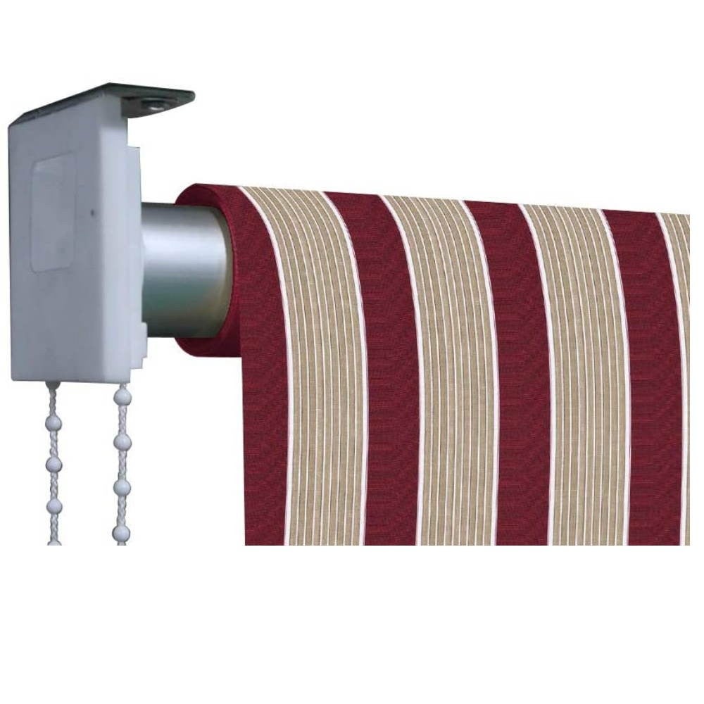 Tenda da Sole a Caduta con Catenella Avvolgibile per Balconi Beige Bordeaux 2 x 2.5 m Mikonos - 4