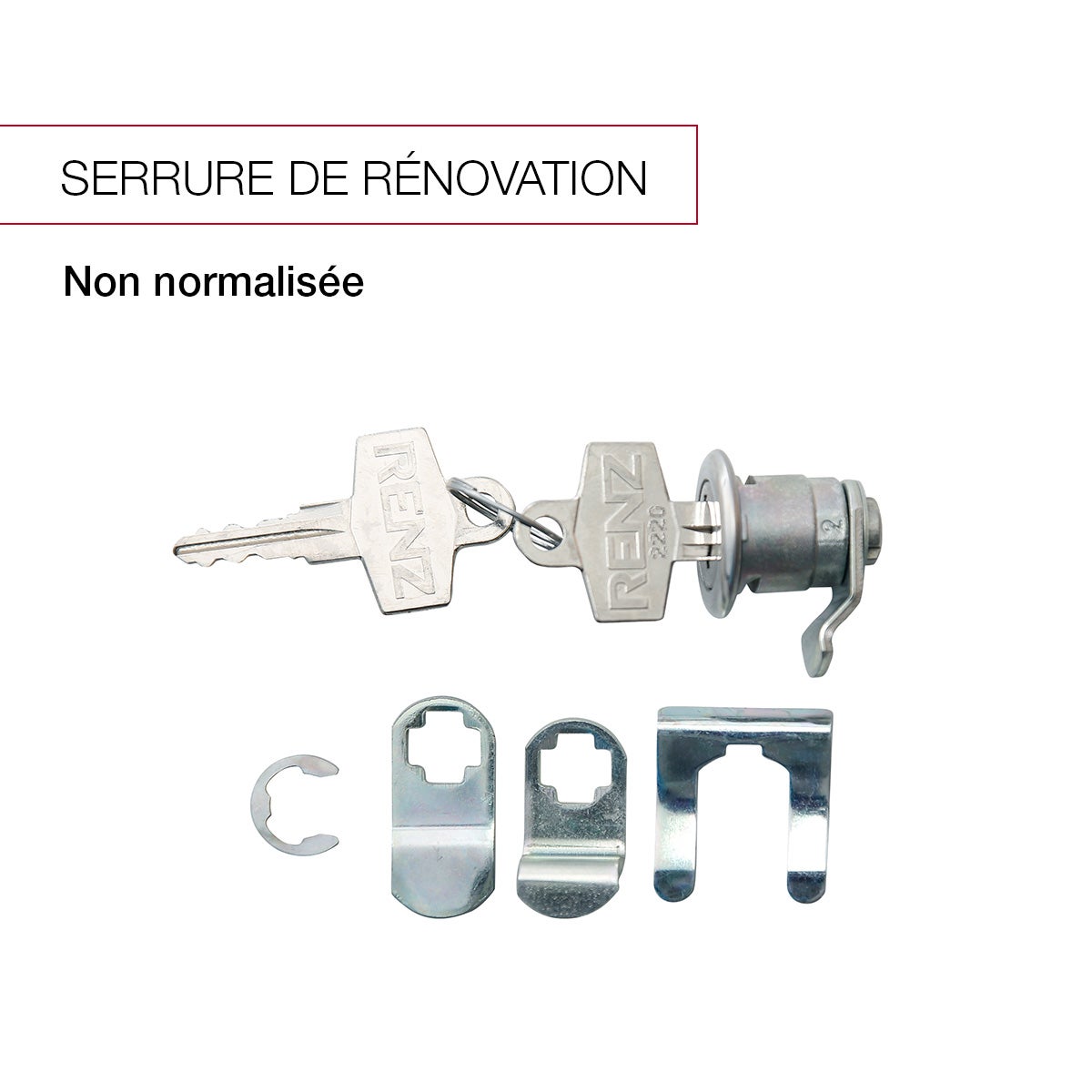 Serratura a battente corta RENZ per cassette postali - 023721 - 3