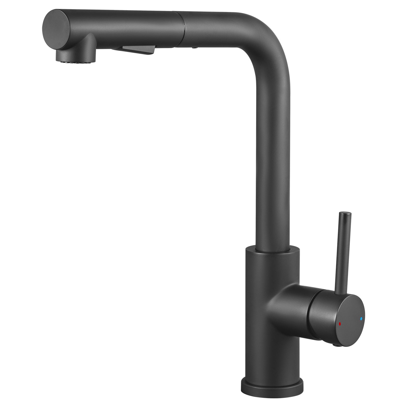 Lava-loiça de cozinha Cecipa Max 50 x 45 cm em granito preto, cuba simples com torneira e chuveiro extensível. - 5