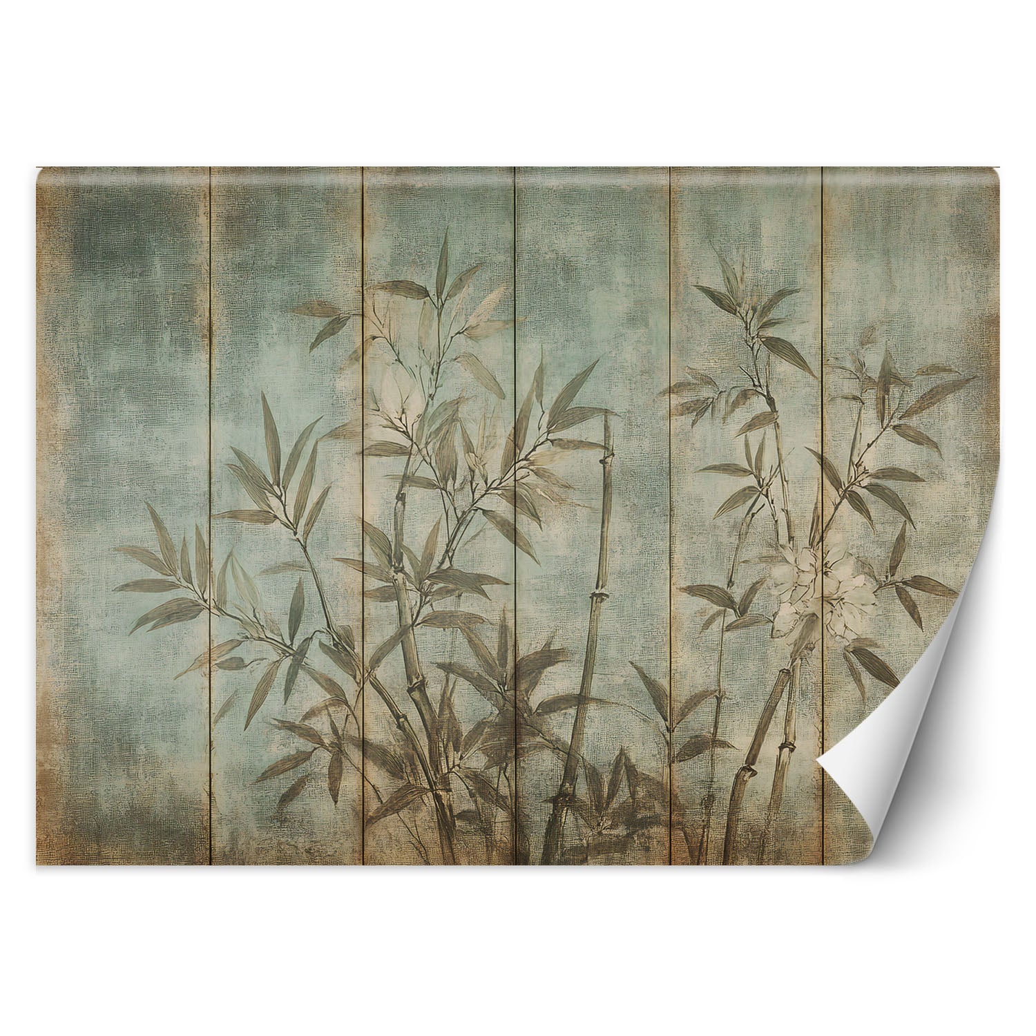 Fototapeta, Pędy Bambusa Na Pastelowym Tle 350x245